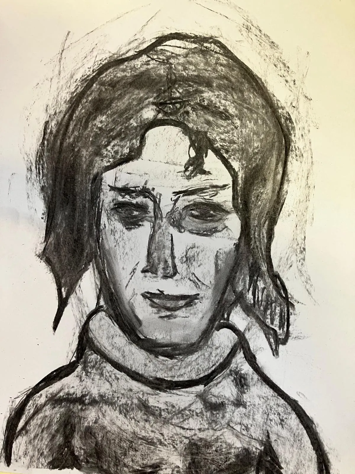 Figure in charcoal