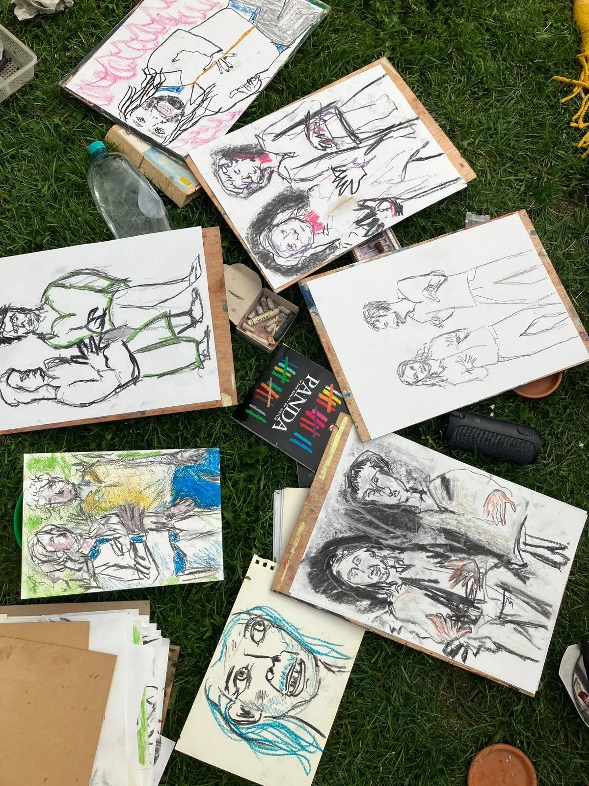 Sketchbooks side by side