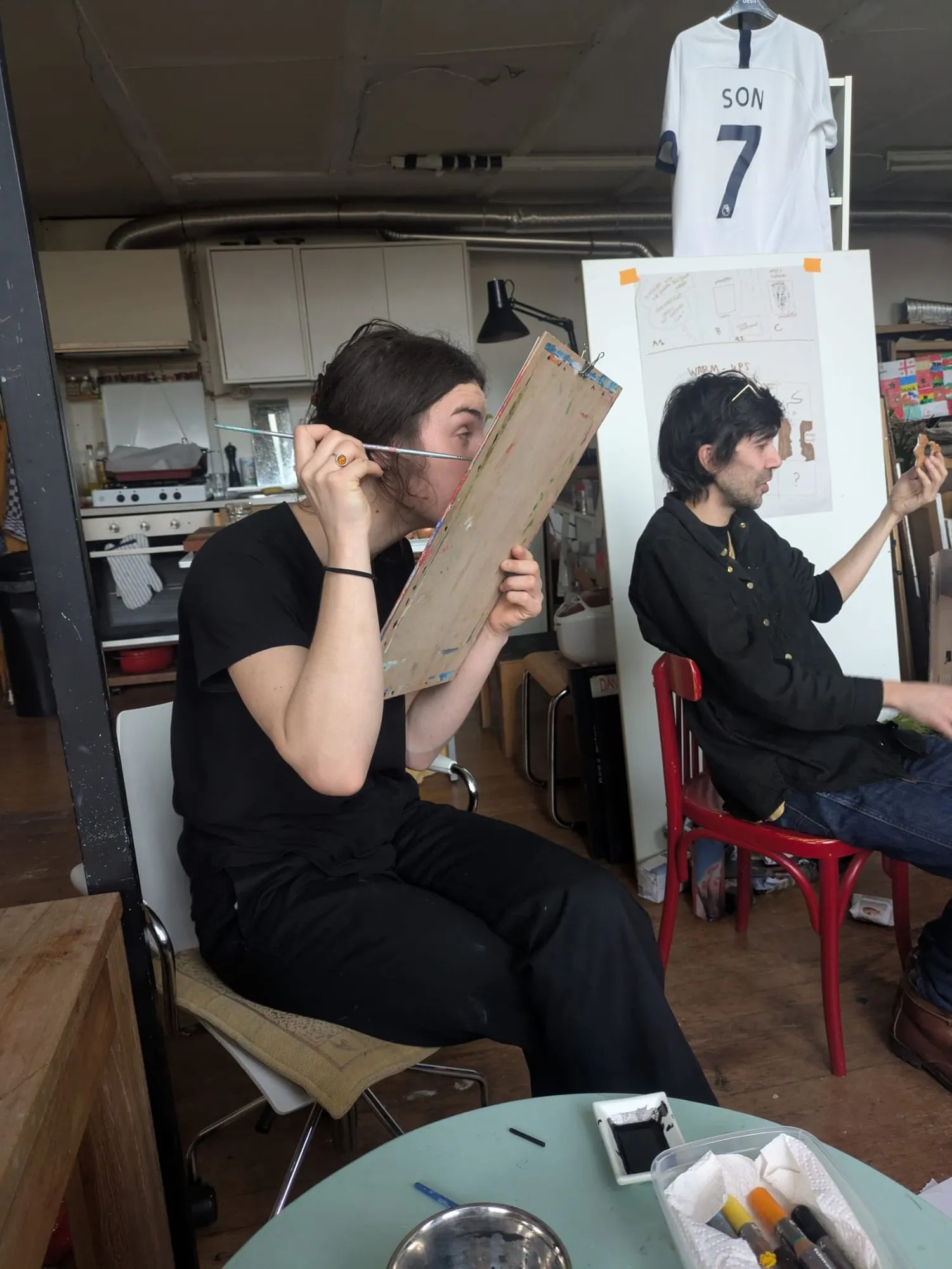 A life drawing session in the atelier